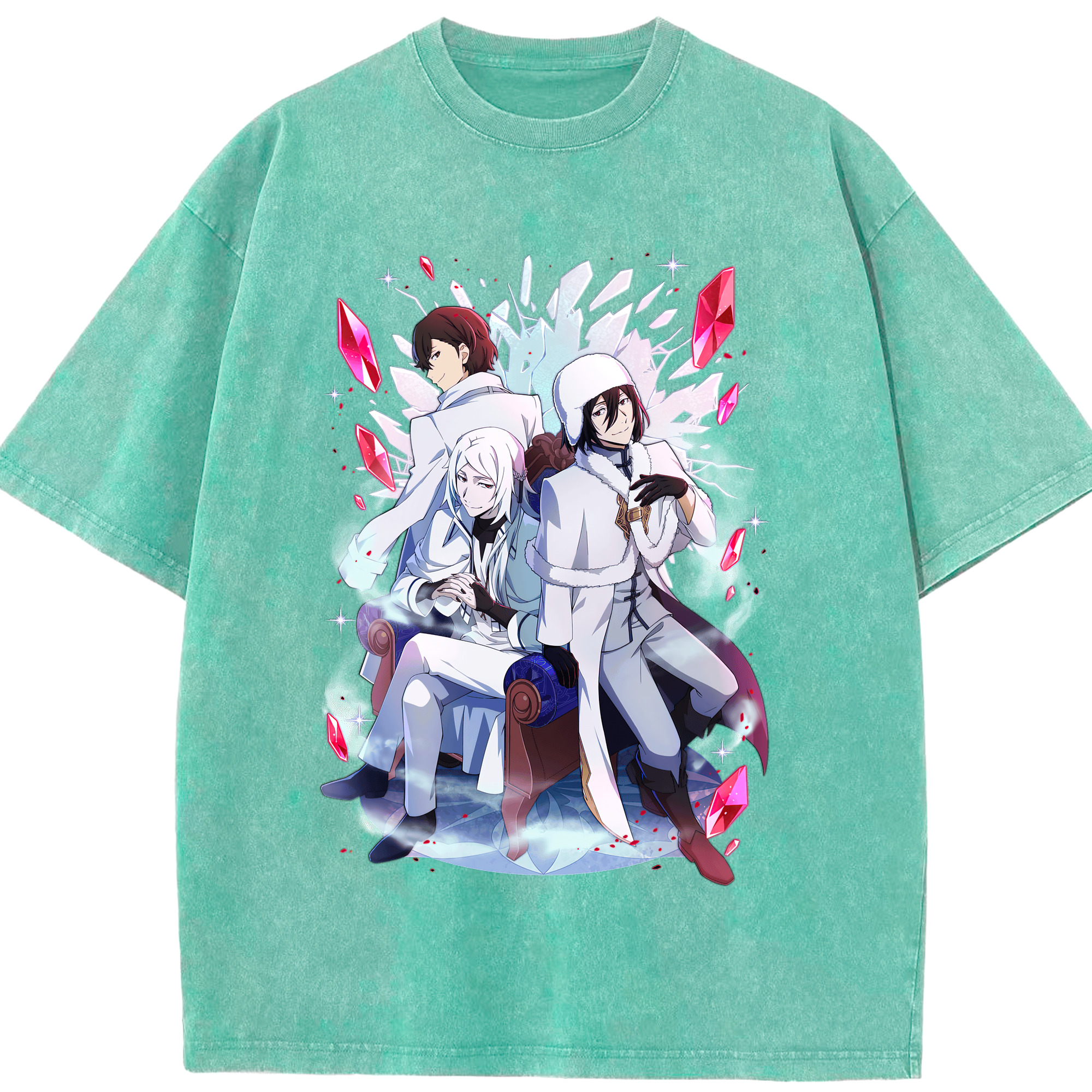 （画像用） 文豪ストレイドッグス Bungo Stray Dogs 綿100% ヴィンテージ風 半袖Tシャツ（フロントプリント）